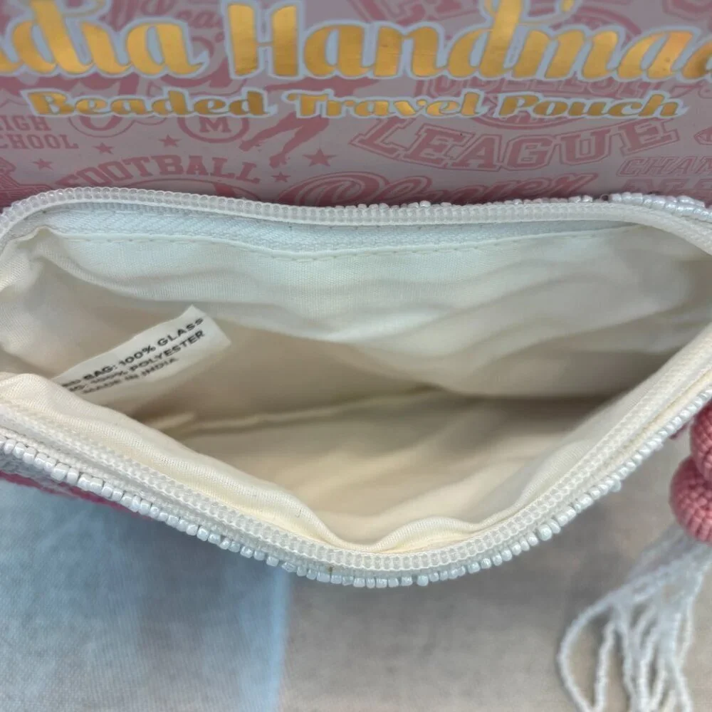 Wandering Moon Beaded Viral Bag - Pink Footballs